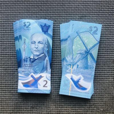 63rd，巴哈马10元Hybrid复合钞，A首发冠和巴巴多斯2元Polymer塑料钞 H69首发冠 - H70608288