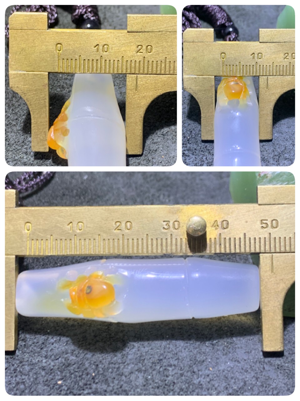精美手工雕刻天然原皮马达加斯加玛瑙俏色巧雕竹节蜘蛛吊坠(把件)一个，寓意:节节高升，知足常乐