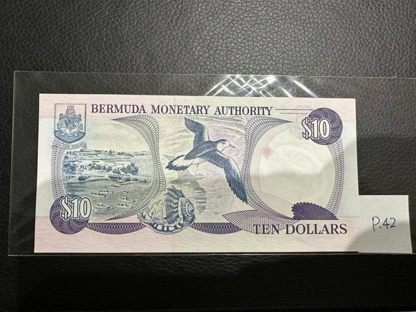 《外钞收藏家》第二百三十期英国女王专场（百慕大与东加勒比） 百慕大1993年10元，999011号券	P42   全新UNC