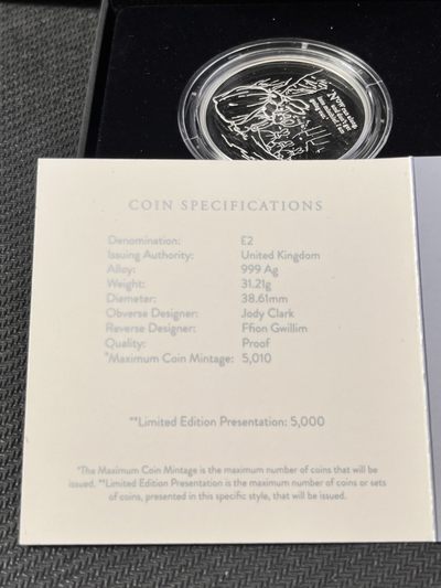 【海寧潮】英国2021年节日礼物彼得兔1盎司精制纪念银币原价1100