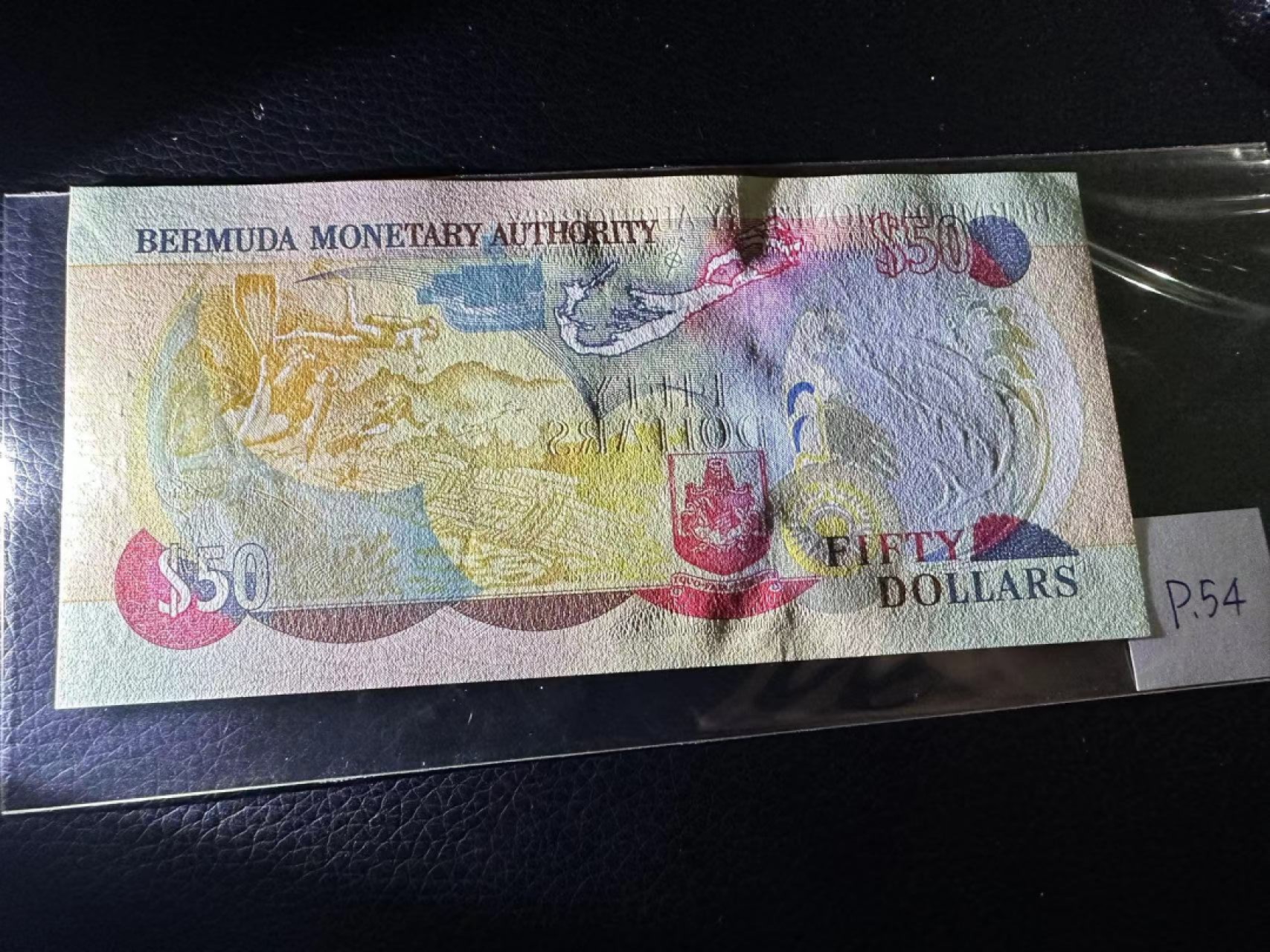 《外钞收藏家》第二百三十期英国女王专场（百慕大与东加勒比） 百慕大2000年50元，610号券	P54 全新UNC