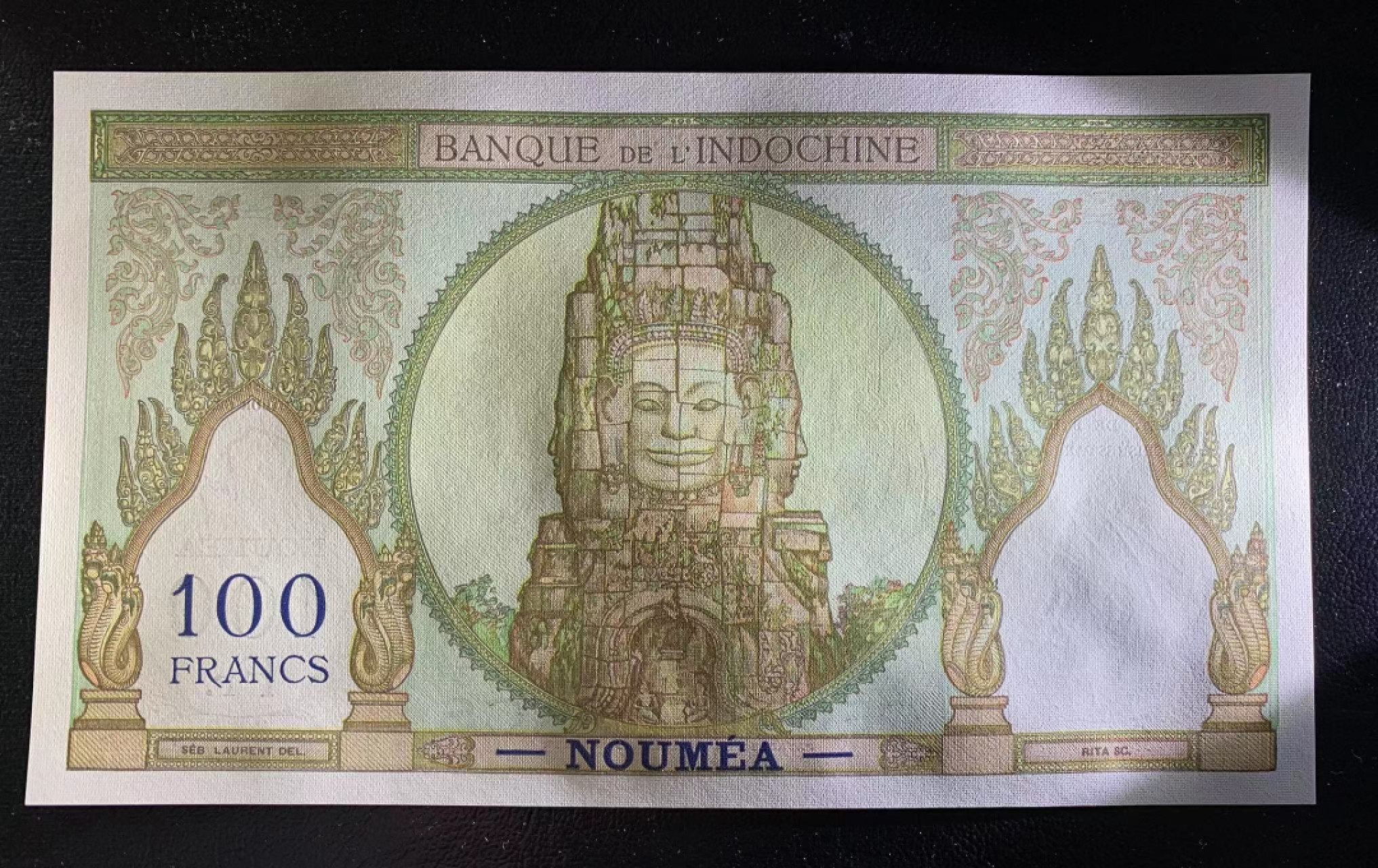 【Blue Auction】✨世界纸币精拍第278期——小年特辑【精】 新喀里多尼亚 1963年100法郎 四面佛 精美 UNC-