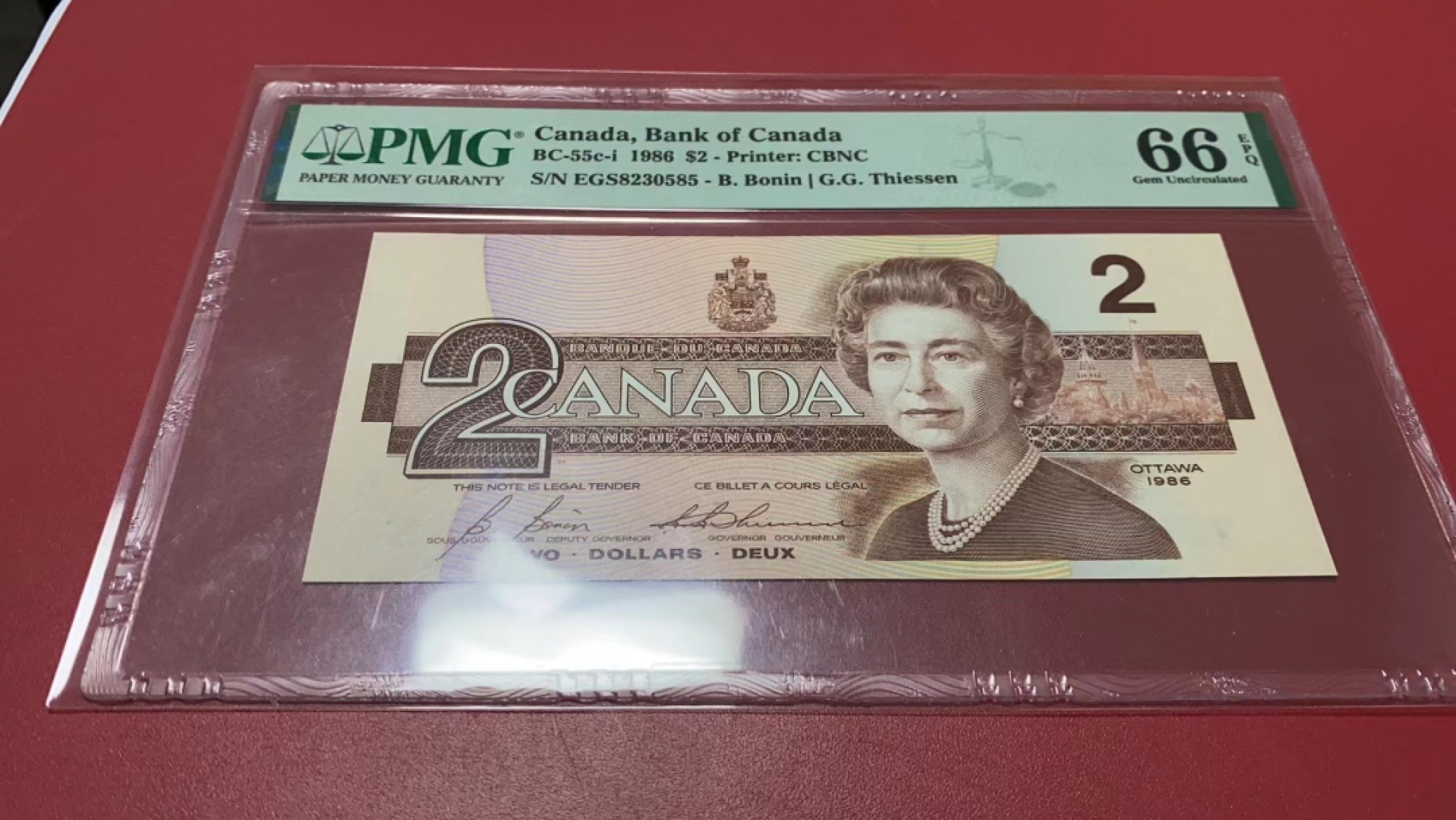 【Blue Auction】✨世界纸币精拍第278期——小年特辑【精】 【无47】加拿大 1986年2元 PMG66EPQ 