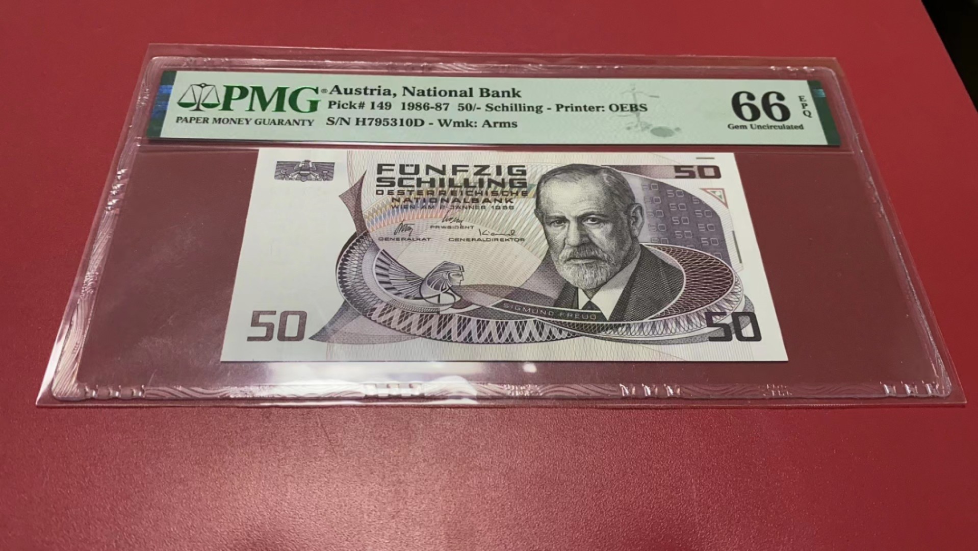 【Blue Auction】✨世界纸币精拍第278期——小年特辑【精】 奥地利 1986年50先令 PMG66EPQ 