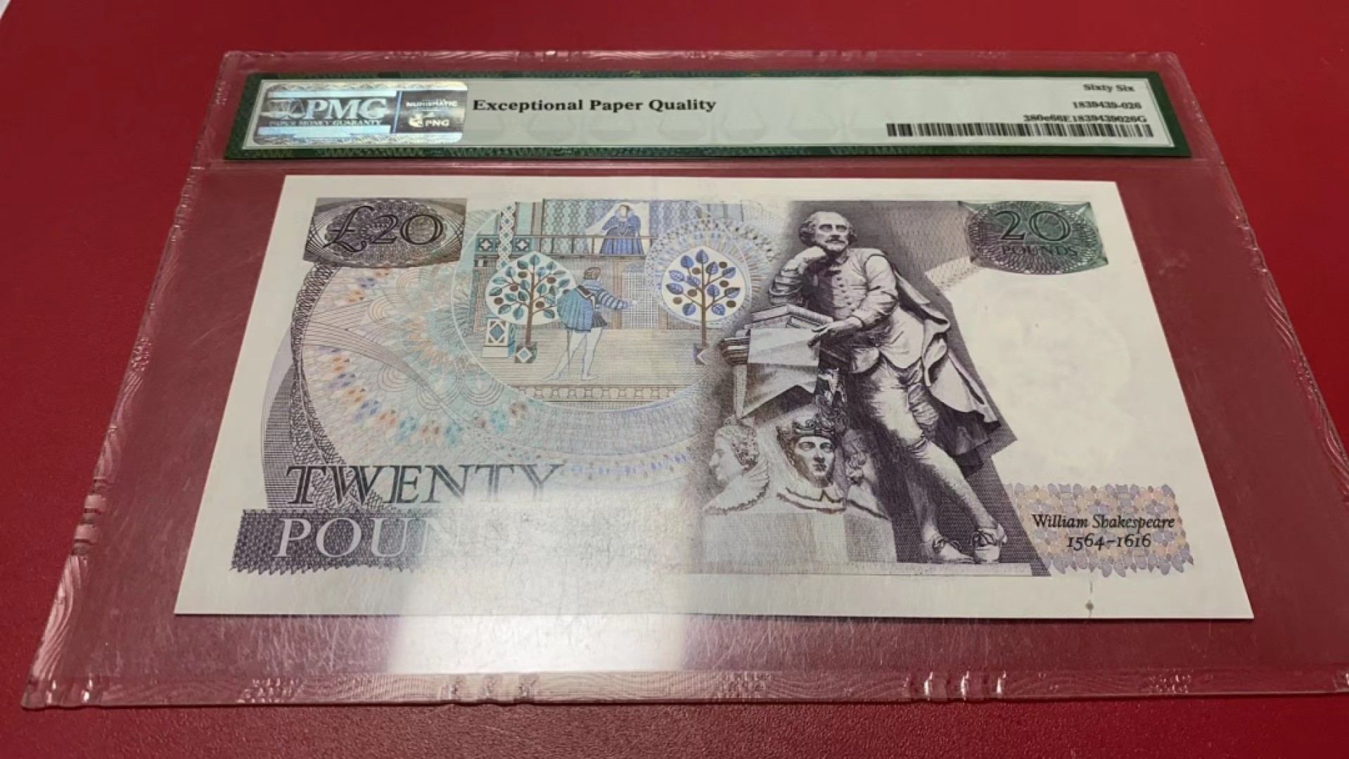 【Blue Auction】✨世界纸币精拍第278期——小年特辑【精】 英国 D序列 1988-91年20镑 PMG66EPQ 