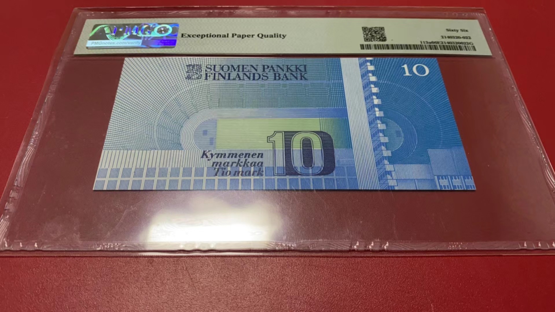 【Blue Auction】✨世界纸币精拍第278期——小年特辑【精】 芬兰 1986年10马克 PMG66EPQ 