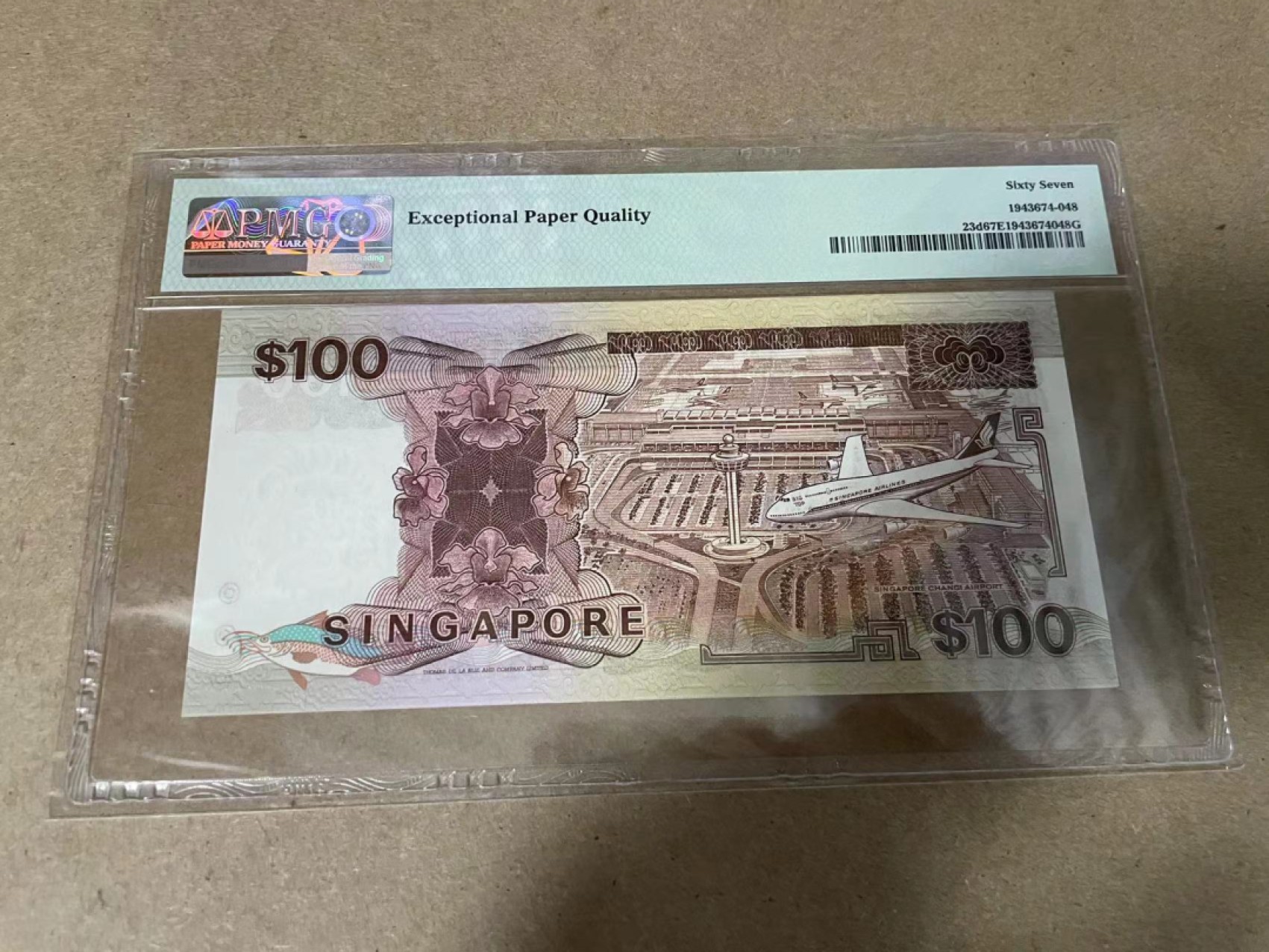【Blue Auction】✨世界纸币精拍第278期——小年特辑【精】 【无47】新加坡 1985年100元 PMG67EPQ  