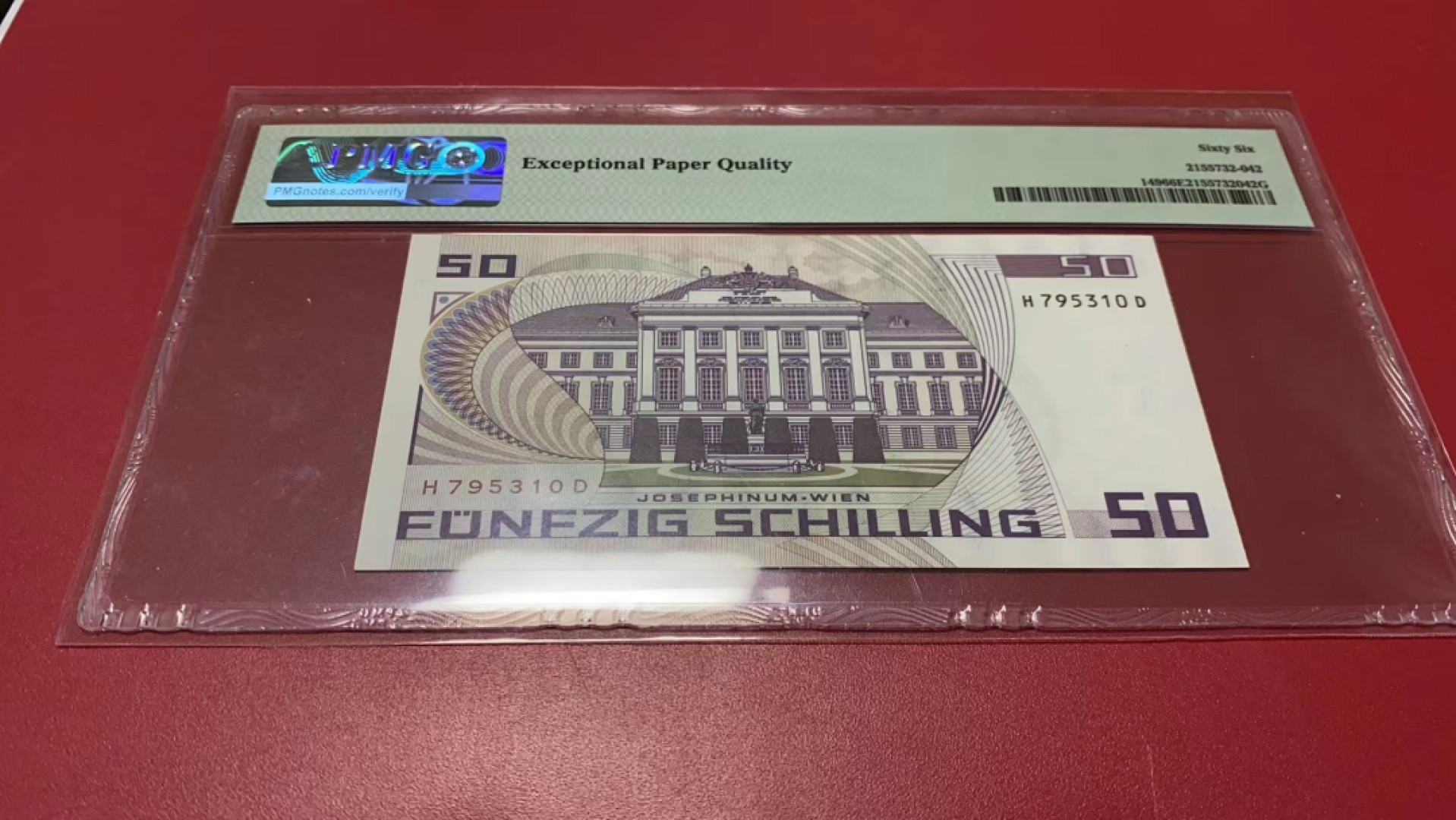 【Blue Auction】✨世界纸币精拍第278期——小年特辑【精】 奥地利 1986年50先令 PMG66EPQ 
