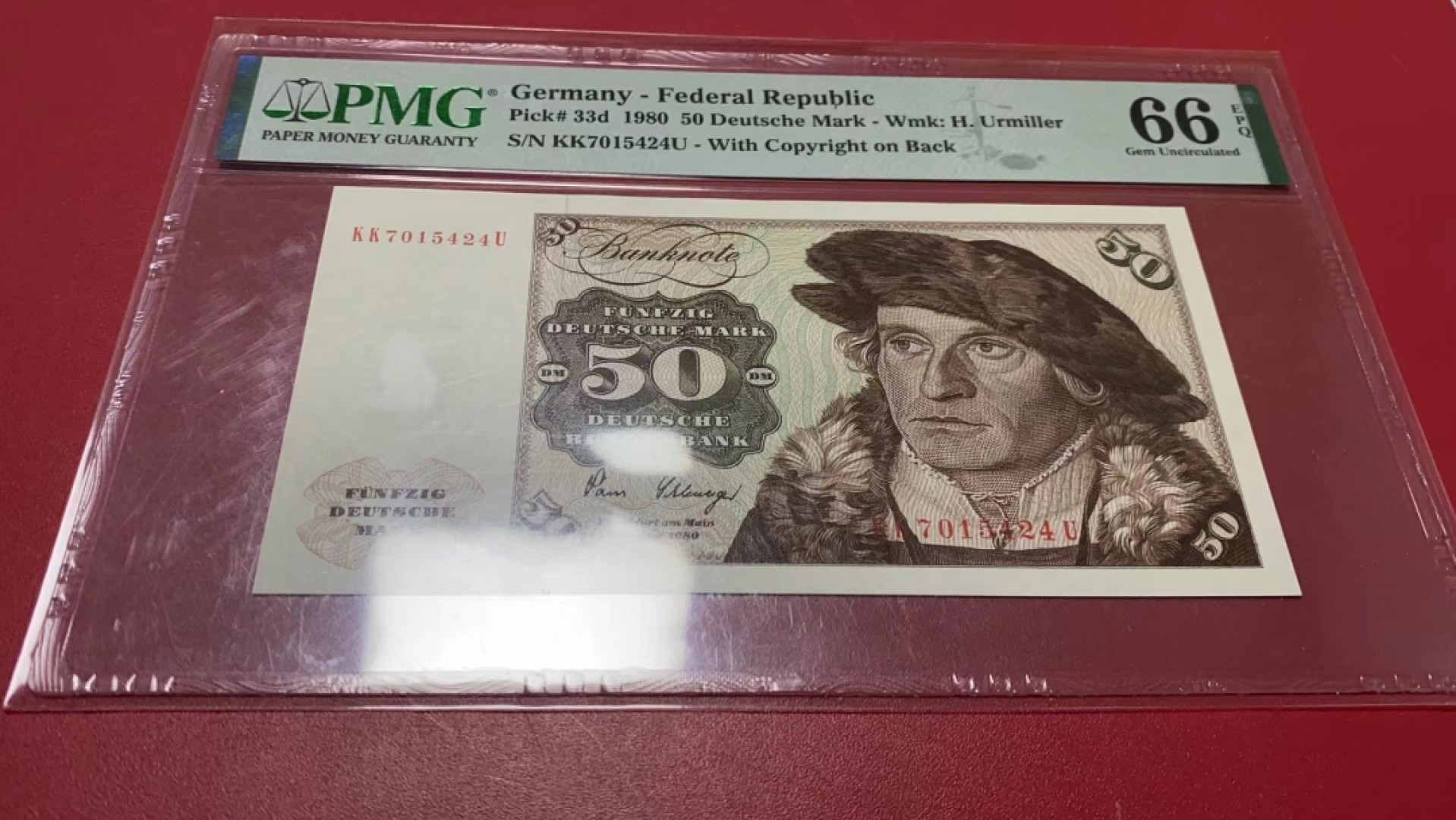 【Blue Auction】✨世界纸币精拍第278期——小年特辑【精】 德国 1980年50马克 PMG66EPQ 