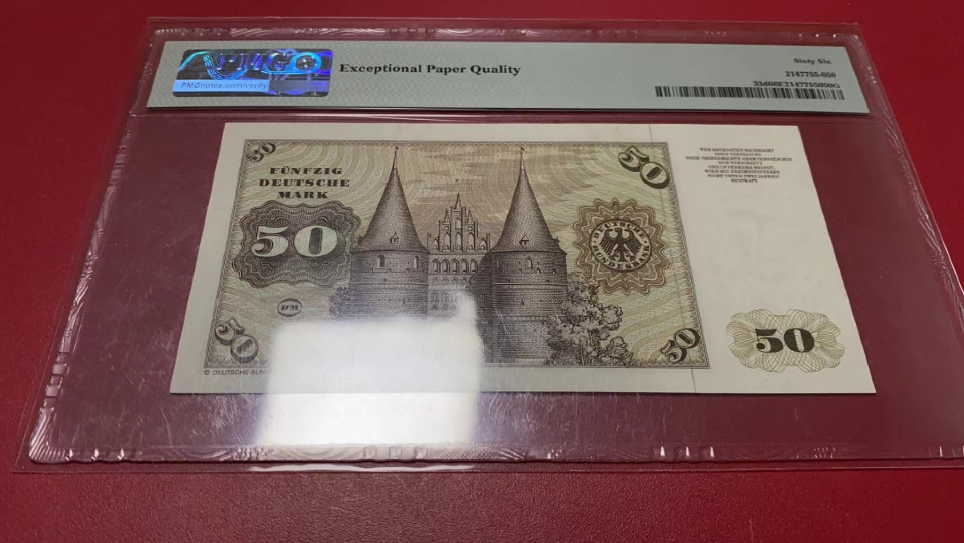 【Blue Auction】✨世界纸币精拍第278期——小年特辑【精】 德国 1980年50马克 PMG66EPQ 