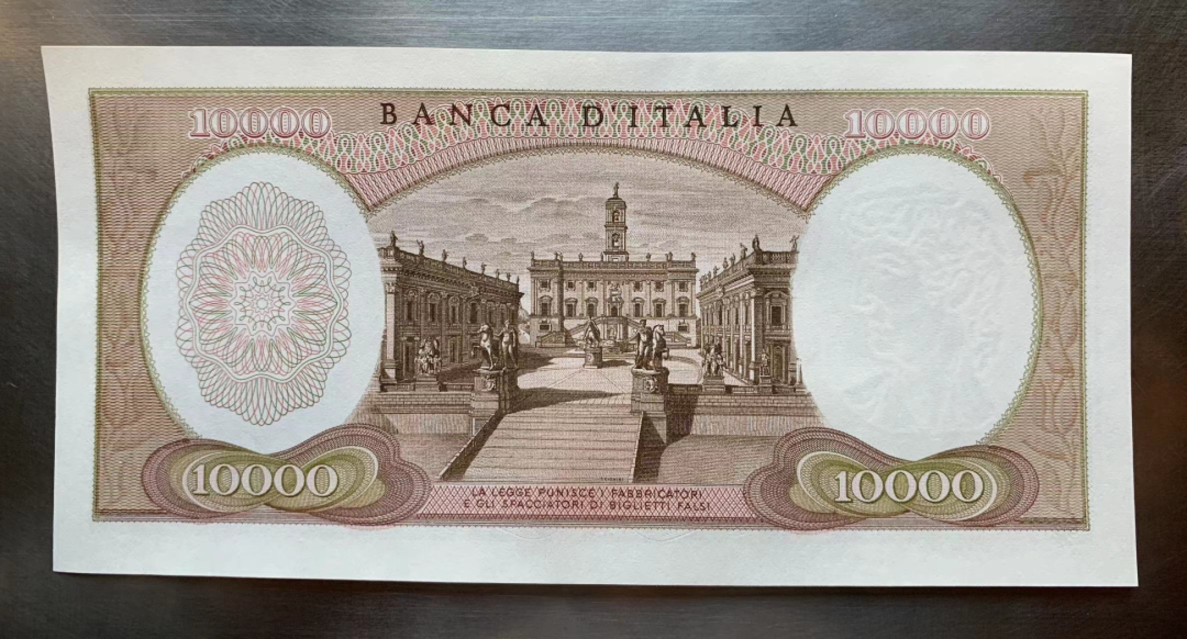 【Blue Auction】✨世界纸币精拍第278期——小年特辑【精】 意大利 1973年10000法郎 米开朗基罗 UNC- 