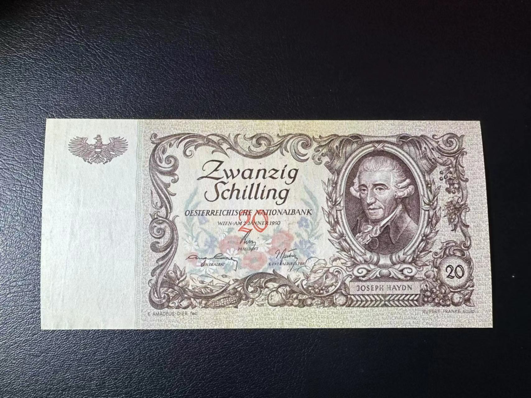 【Blue Auction】✨世界纸币精拍第278期——小年特辑【精】 奥地利 1950年20先令 XF品相