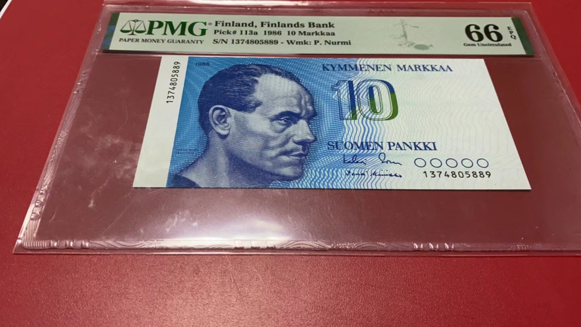 【Blue Auction】✨世界纸币精拍第278期——小年特辑【精】 芬兰 1986年10马克 PMG66EPQ 