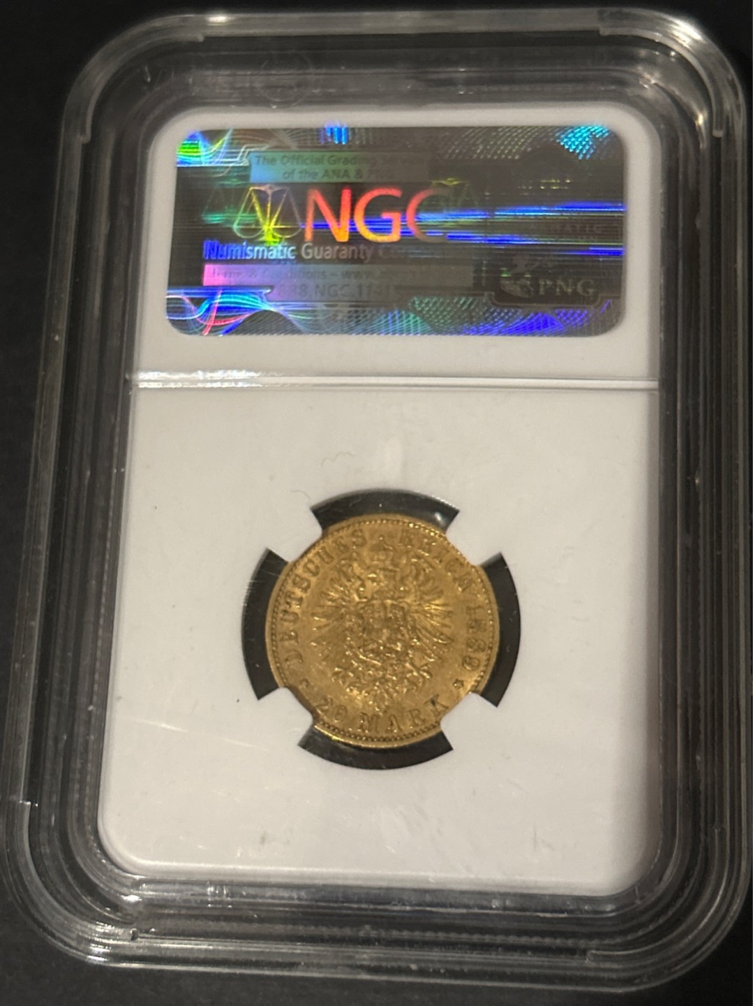 收藏联盟Quantum Auction 第225期拍卖 邮币场 1889年德国20马克金币 NGC AU55