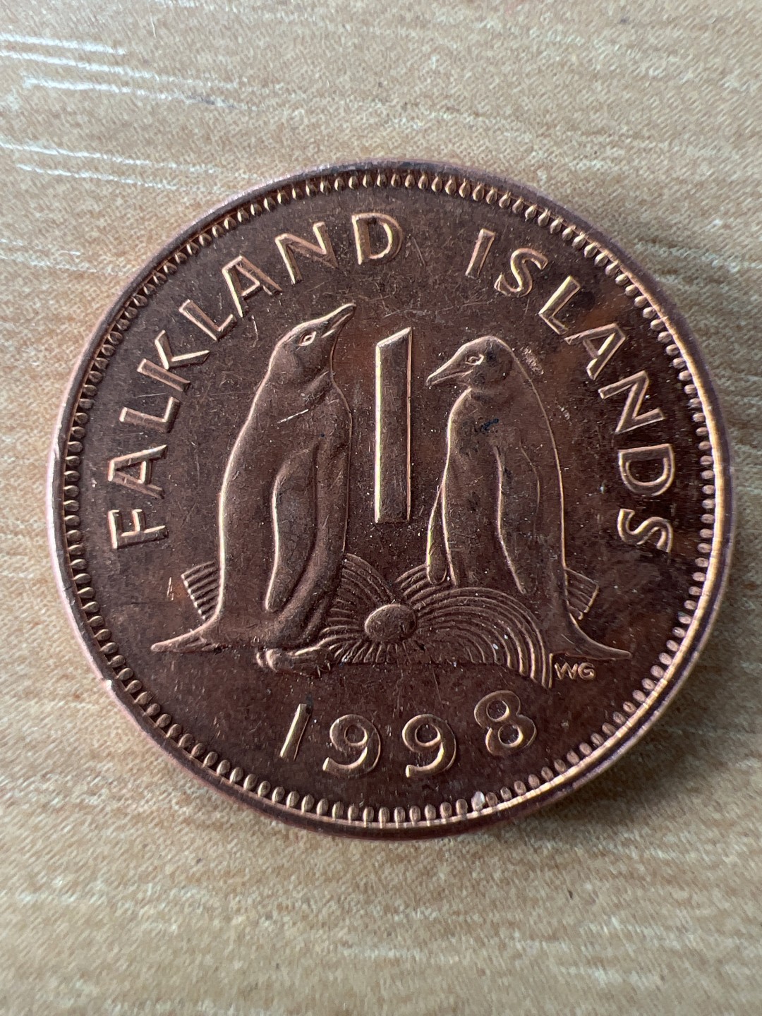 泡泡堂第228期  世界硬币邮票 （无押金，无佣金，捡漏，全场20包邮，偏远地区除外） 福克兰群岛一便士