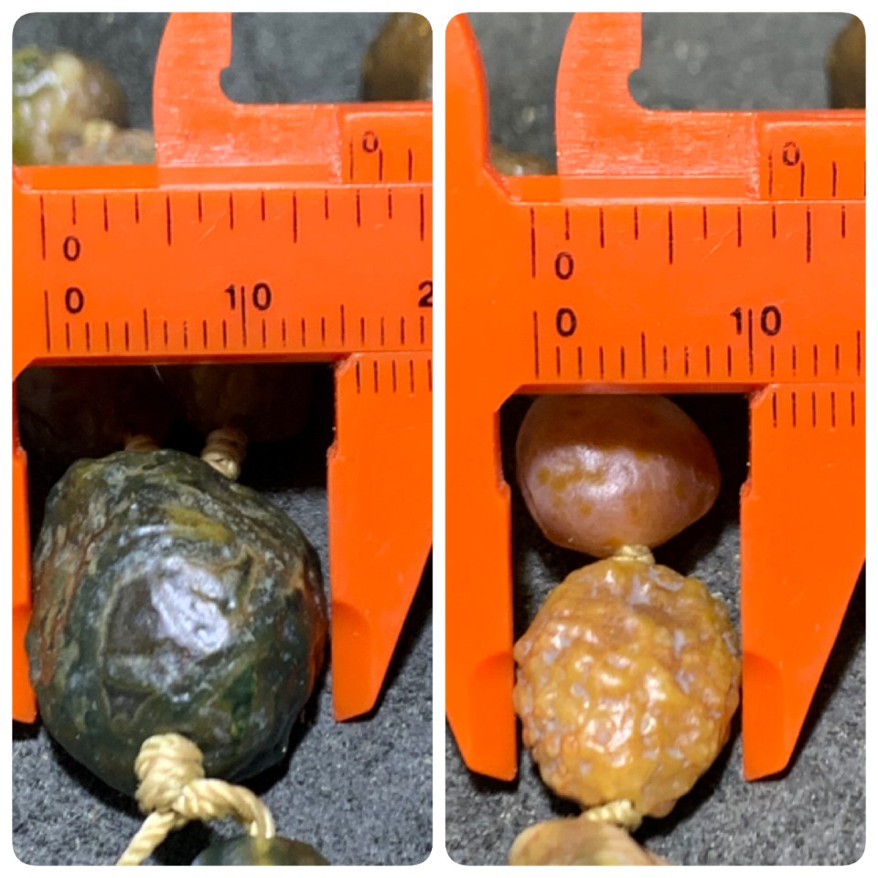 精美戈壁筋脉玛瑙原石108项链一条，