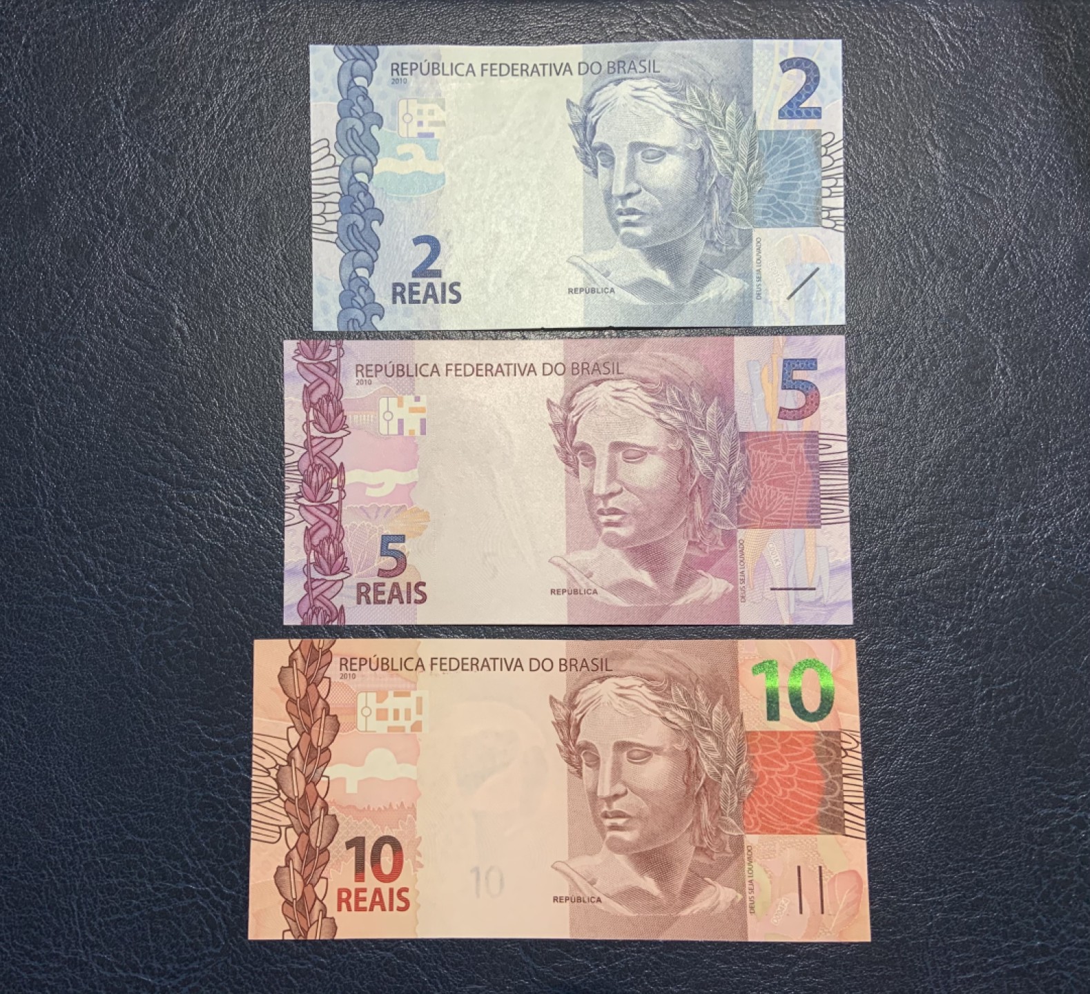 收藏联盟Quantum Auction 第224期拍卖 巴西2010年2-10里亚尔 品相全新UNC 部分为AA首发冠