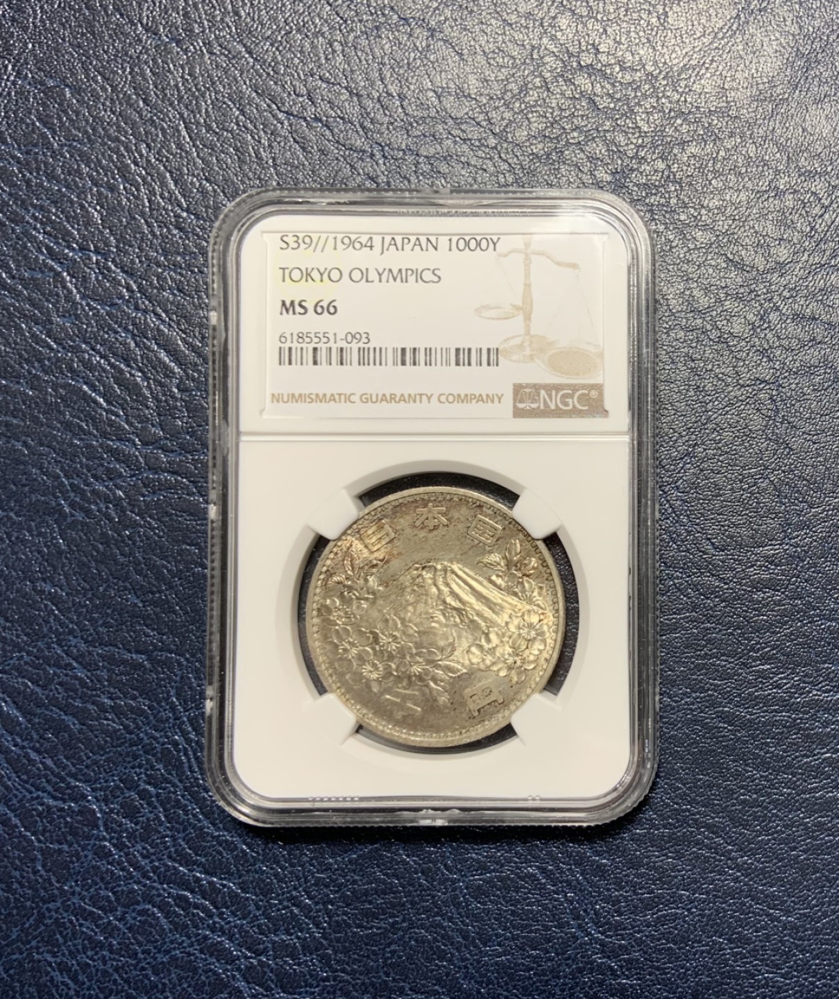 收藏联盟Quantum Auction 第224期拍卖 日本1964年东京奥运会1000日元纪念银币 NGC66 银92.5