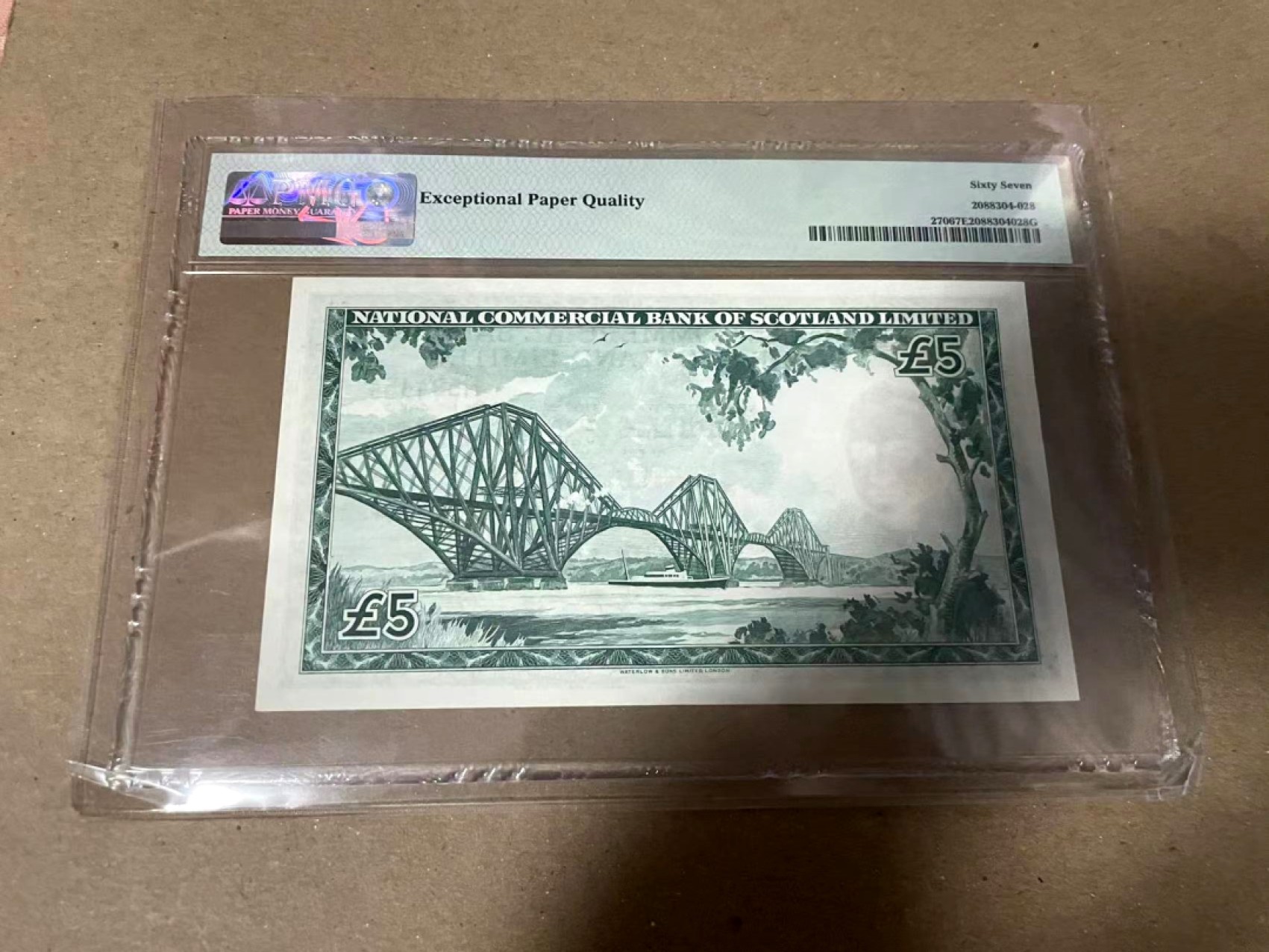 【Blue Auction】✨世界纸币精拍第280期——喜迎新春特别场【精】 【冠军分】苏格兰 1961年5镑 PMG67EPQ 背面风景唯美 高分非常少见 