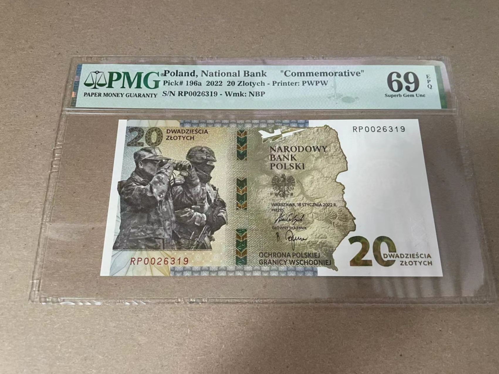 【Blue Auction】✨世界纸币精拍第280期——喜迎新春特别场【精】 【无47】波兰 2022年20扎罗提 PMG69EPQ 近满分 纪念钞 