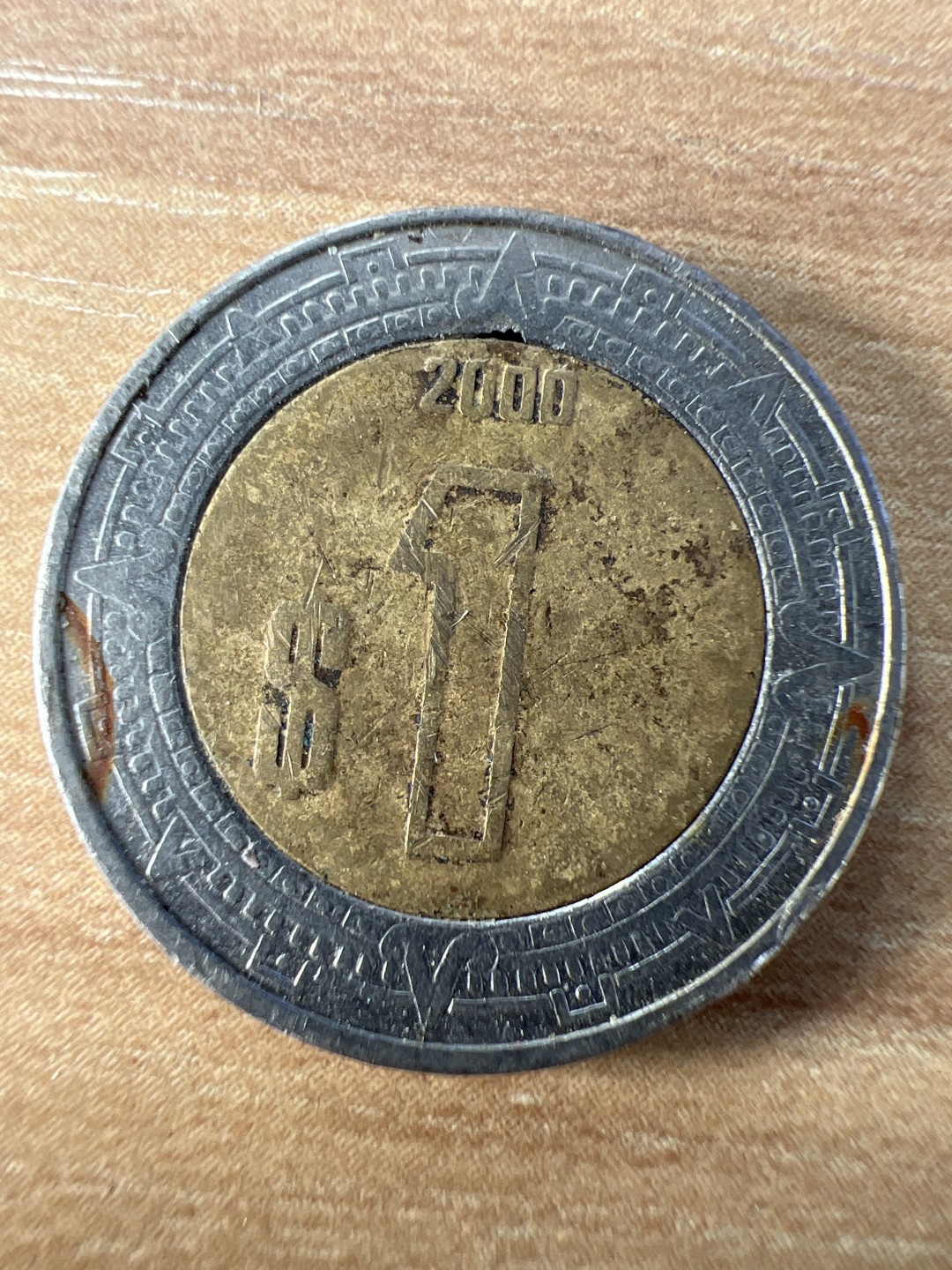 泡泡堂第278期  世界硬币 （无押金，捡漏，全场20包邮，偏远地区除外，接收代拍业务） 墨西哥一比索双色