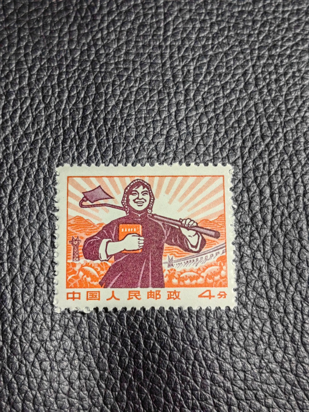 洪涛臻品批发群  精选邮票限时拍卖第一百四十一期 ★组外品★普无号 11.5°细齿 农民裸票一枚，普通票下边16个齿，细齿组外品19个齿，存世量少，全品可评级，喜欢不要错过
