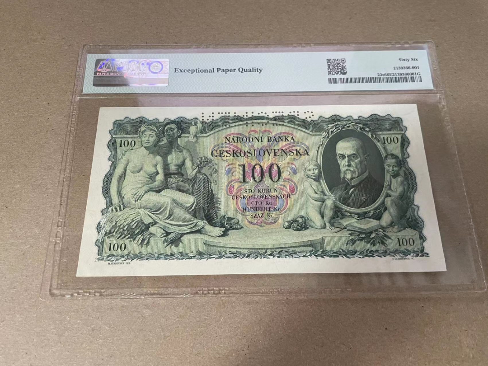 【Blue Auction】✨世界纸币精拍第280期——喜迎新春特别场【精】 捷斯 1931年100克朗 PMG66EPQ 大票幅 雕刻精美 样钞