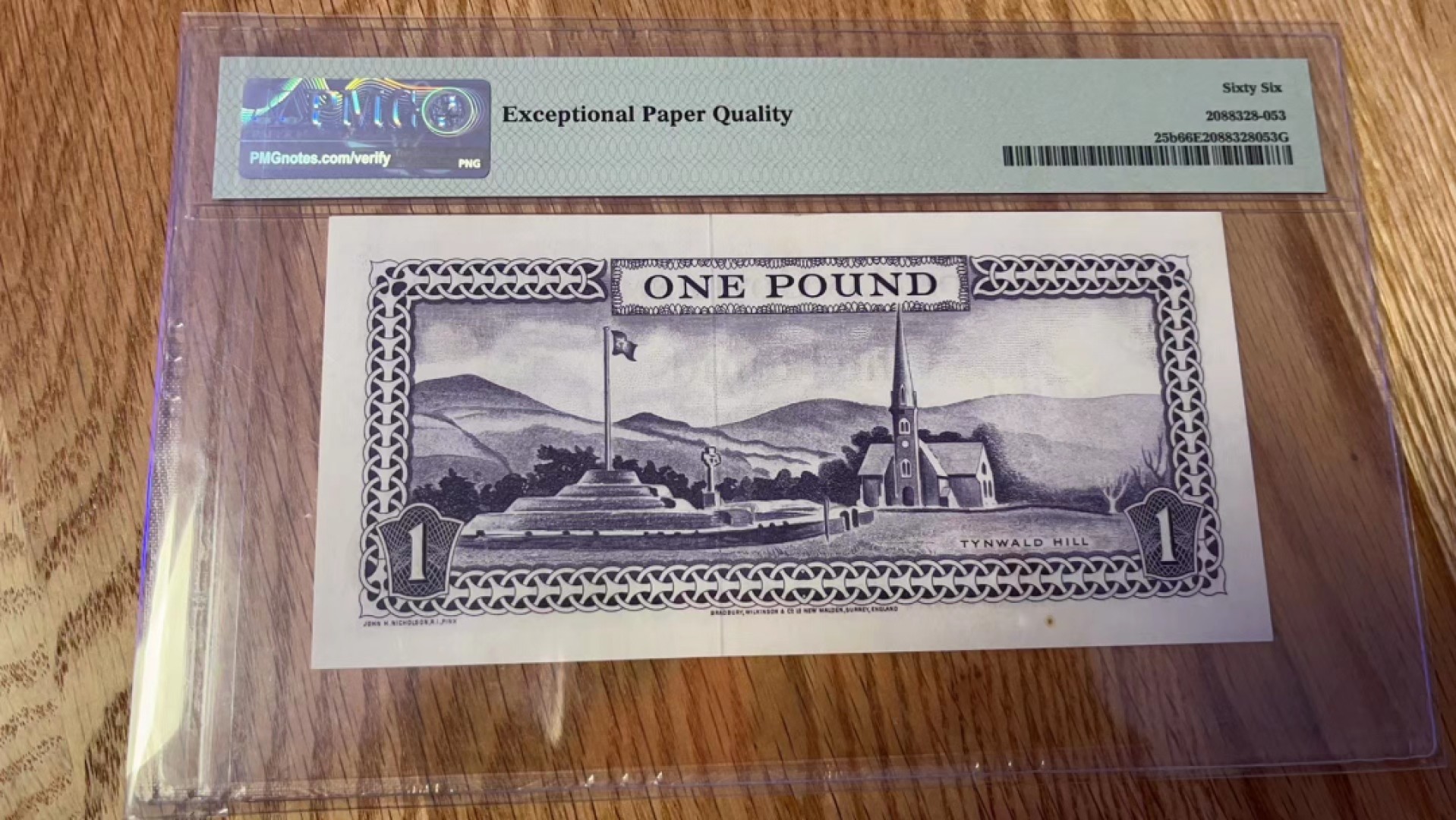 【Blue Auction】✨世界纸币精拍第280期——喜迎新春特别场【精】 【无47】马恩岛 1961年1镑 戎装女王 PMG66EPQ 