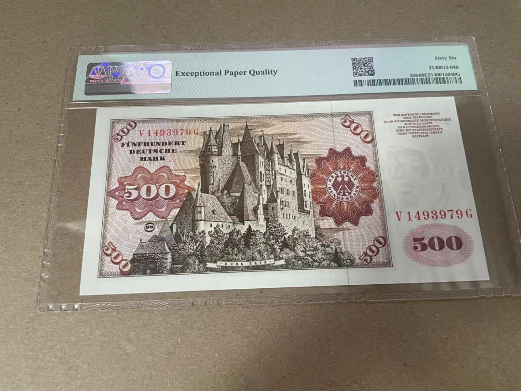 【Blue Auction】✨世界纸币精拍第280期——喜迎新春特别场【精】 德国 1977年500马克 经典大副 PMG66EPQ 雕刻细致