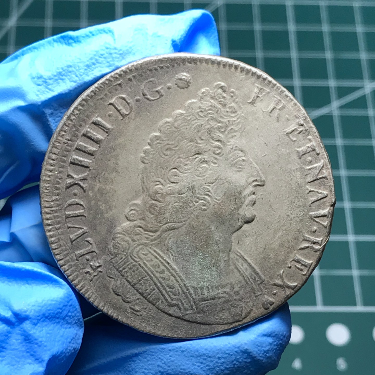 🎩GH钱币拍卖专场 法国路易十四埃居银币背面轻微腐蚀 