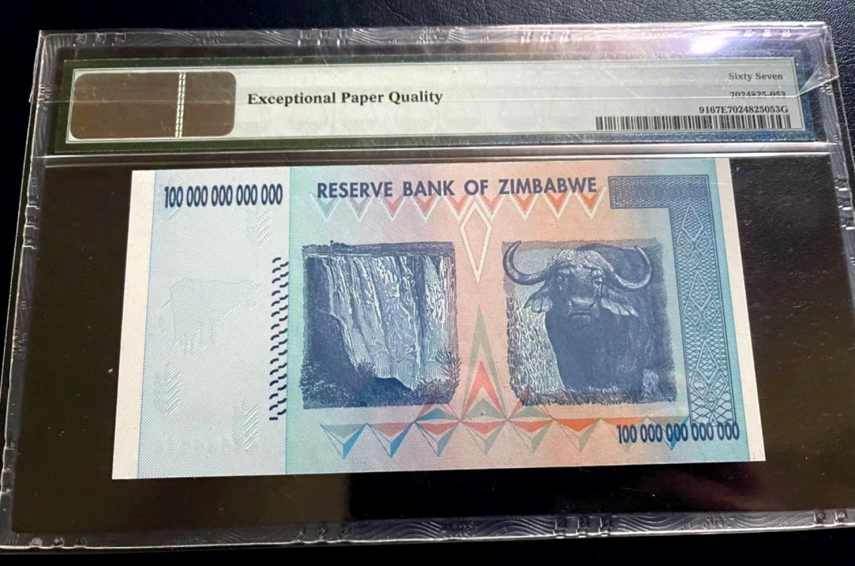 【Blue Auction】✨世界纸币精拍第280期——喜迎新春特别场【精】 【AA 444豹子号】津巴布韦 2008年100万亿 PMG67EPQ 高分 