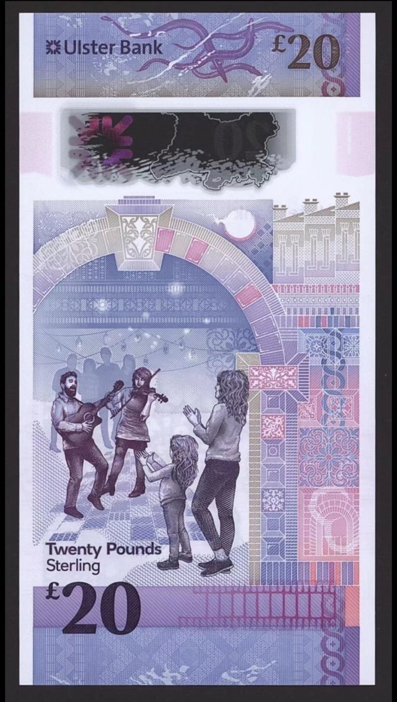 【Blue Auction】✨世界纸币精拍第280期——喜迎新春特别场【精】 【AA全同21（”爱你“）极小号一套】北爱尔兰 2018-2021年 