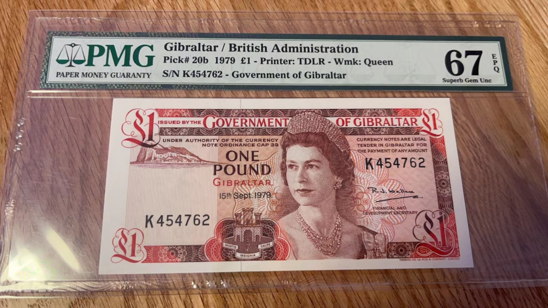 【Blue Auction】✨世界纸币精拍第280期——喜迎新春特别场【精】 直布罗陀 1979年1镑 高冠女王 PMG67EPQ 高分