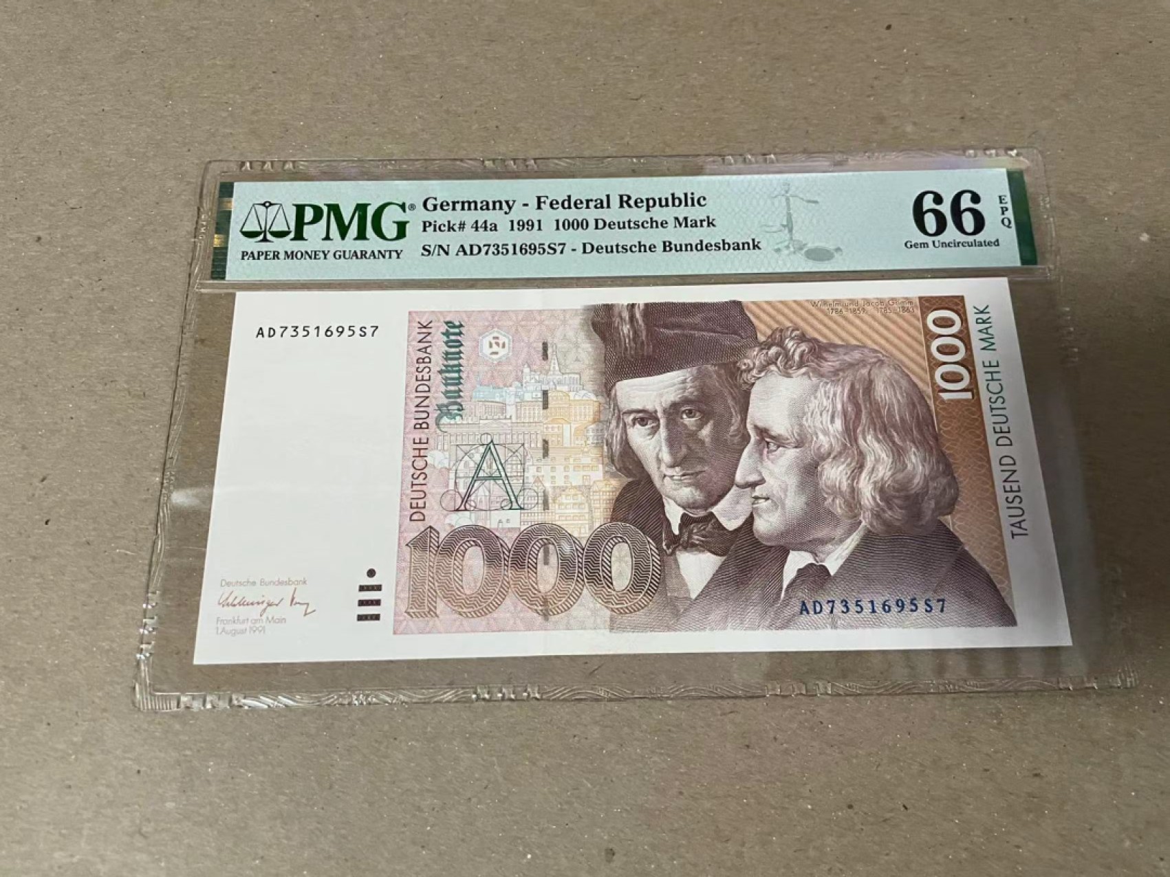 【Blue Auction】✨世界纸币精拍第280期——喜迎新春特别场【精】 德国 1991年1000马克 初版 格林兄弟 PMG66EPQ 