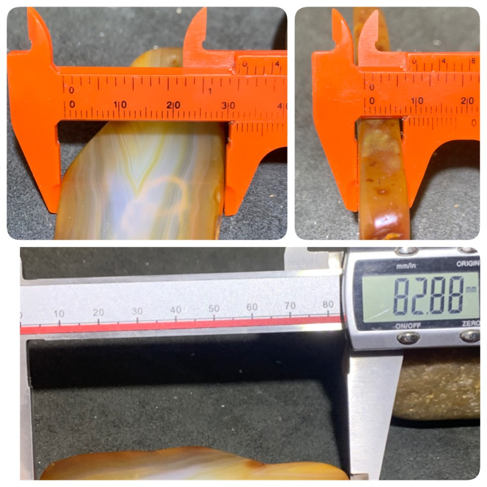 重器天然马达加斯加原皮玛瑙巧雕牌子一块