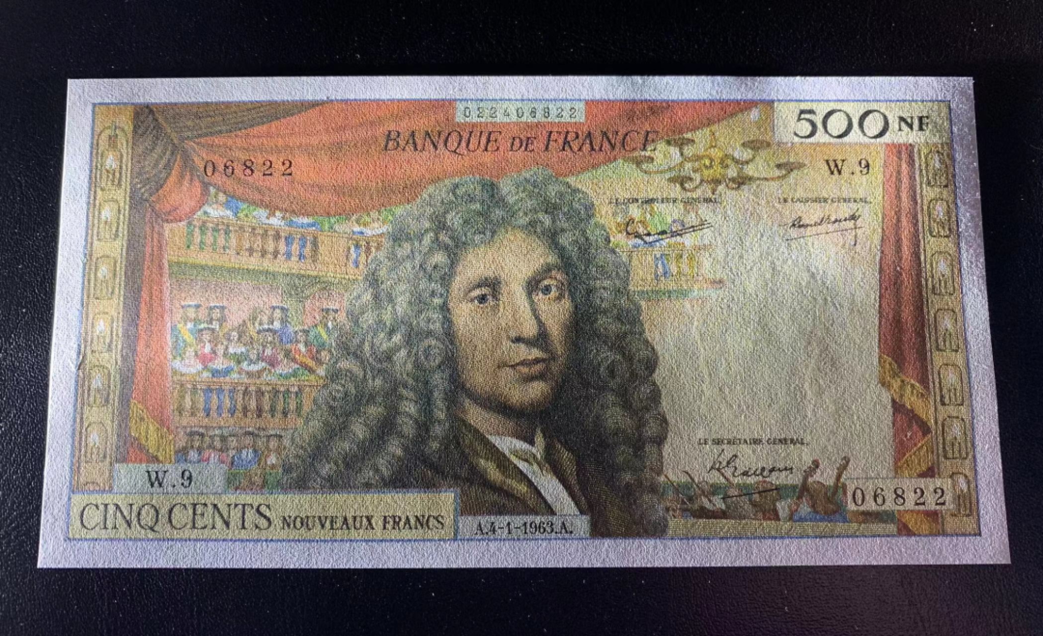 【Blue Auction】✨世界纸币精拍第280期——喜迎新春特别场【精】 【无47】法国 1963年500新法郎 经典莫里哀 UNC- 非常精美 法国必备品种