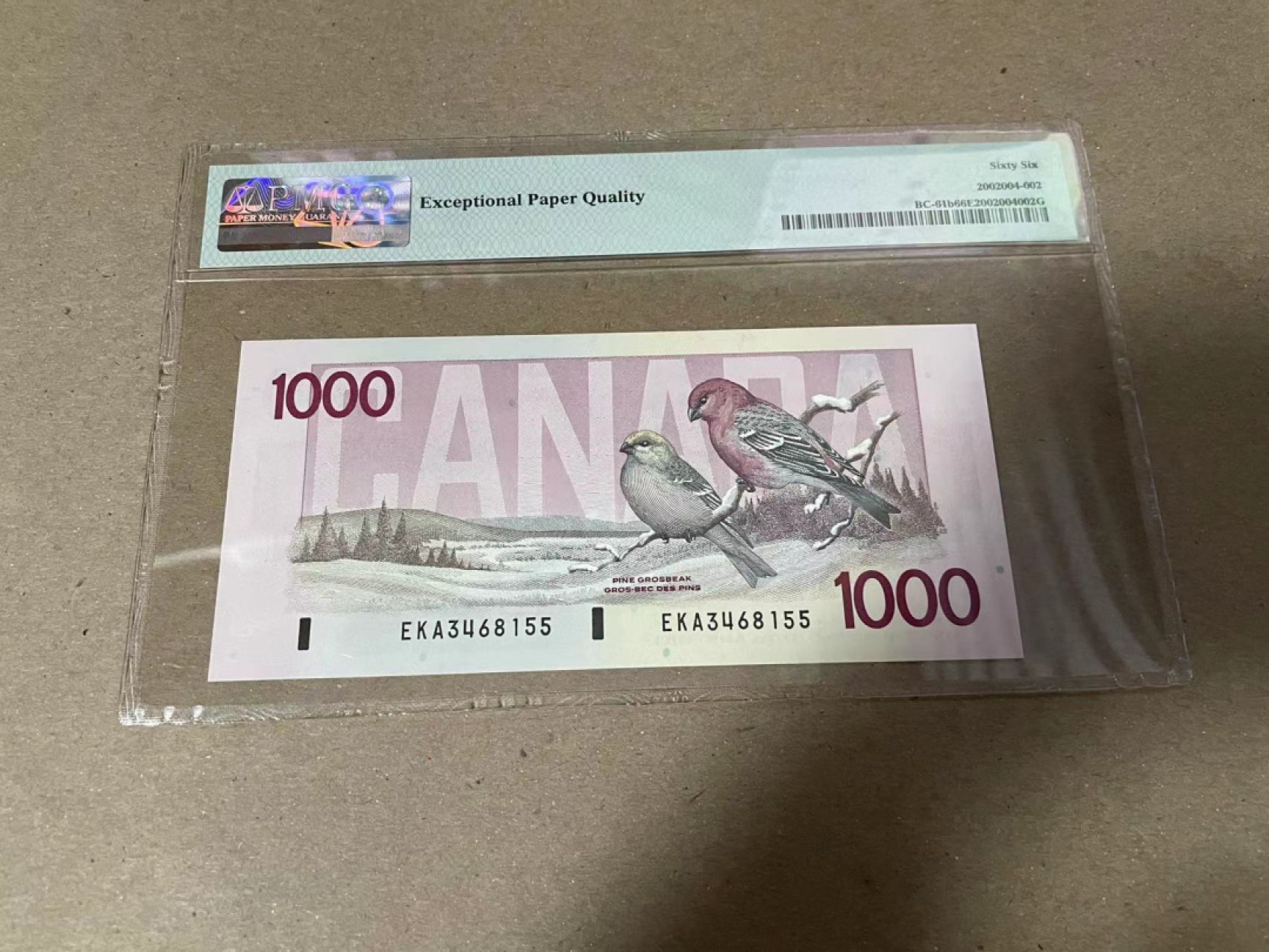 【Blue Auction】✨世界纸币精拍第280期——喜迎新春特别场【精】 加拿大 1988年1000元 最高值 女王 精美 PMG66EPQ 