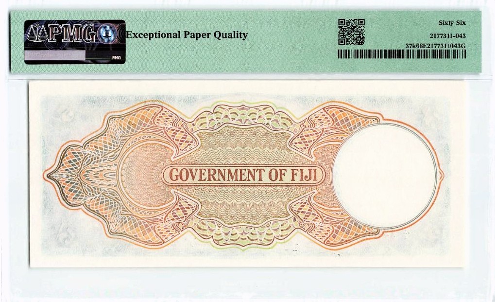 【Blue Auction】✨世界纸币精拍第280期——喜迎新春特别场【精】 【亚军分】斐济 1951年5先令 BWC出品 英王乔治 PMG66EPQ 高分少见