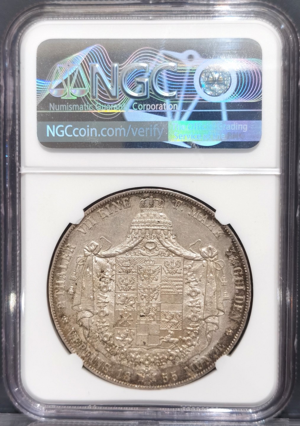 博洋堂“大航海之辉”世界钱币精品专场暨第012期（全场包邮） NGC MS61 德国普鲁士1855年A洋葱头2泰勒银币