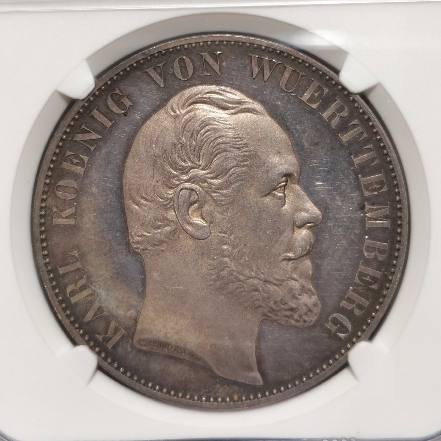 博洋堂“大航海之辉”世界钱币精品专场暨第012期（全场包邮） NGC PF62CAMEO 德国符腾堡1869年乌尔姆大教堂2泰勒大银币