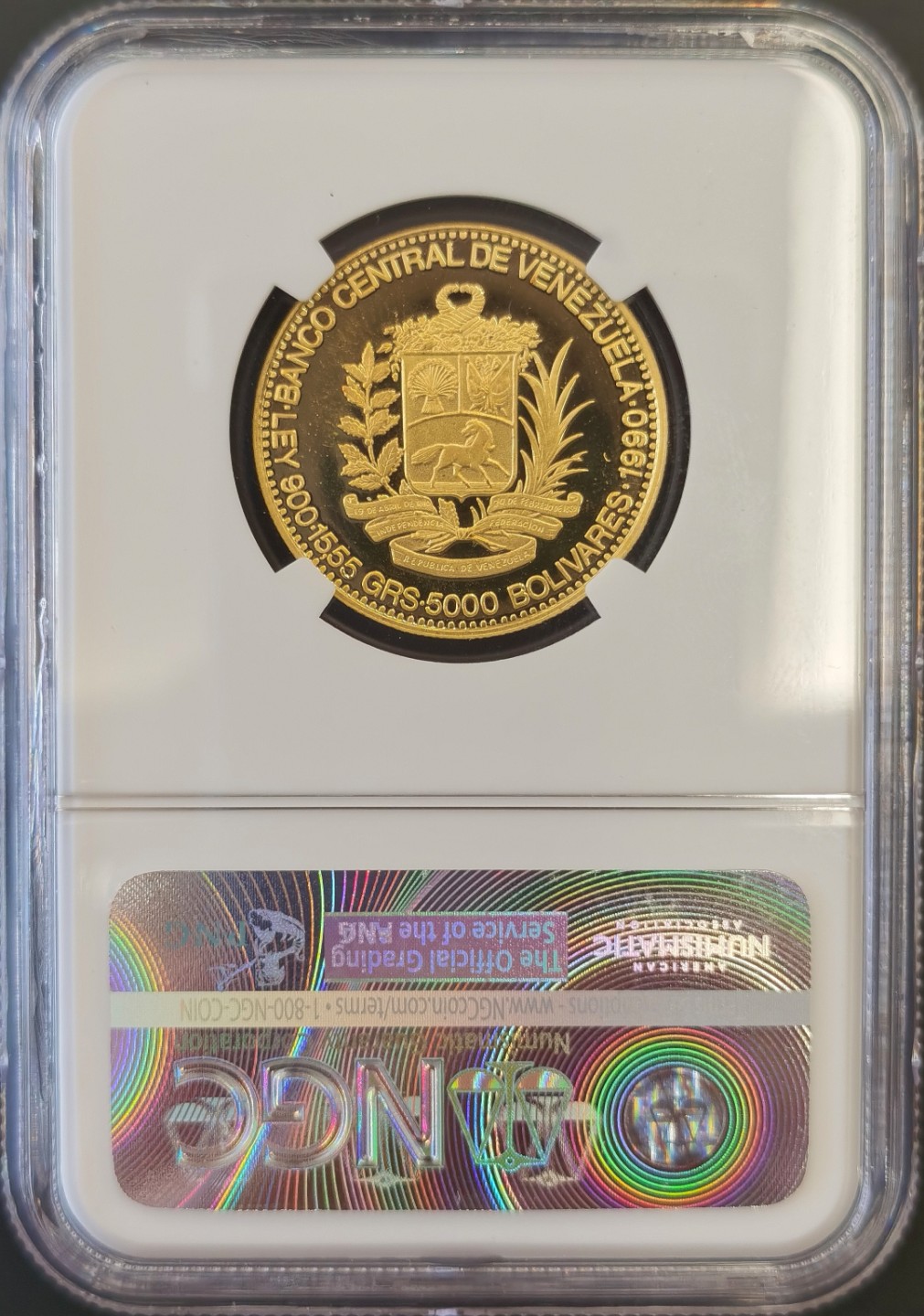 博洋堂“大航海之辉”世界钱币精品专场暨第012期（全场包邮） NGC PF68UC 委内瑞拉1990年何塞诞辰200周年 5000玻利瓦尔 1/2盎司精制金币 少见 南美普遍看涨