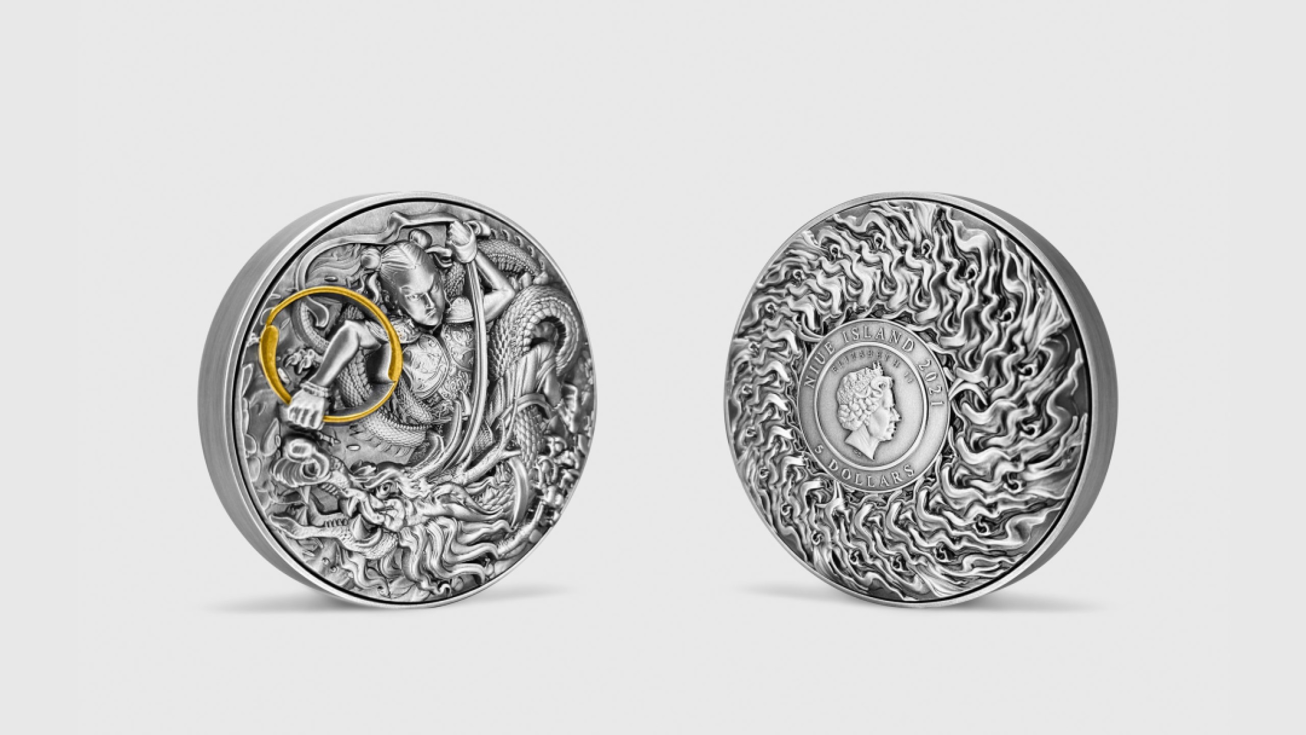 【钱币星球】纽埃2021哪吒2oz银币