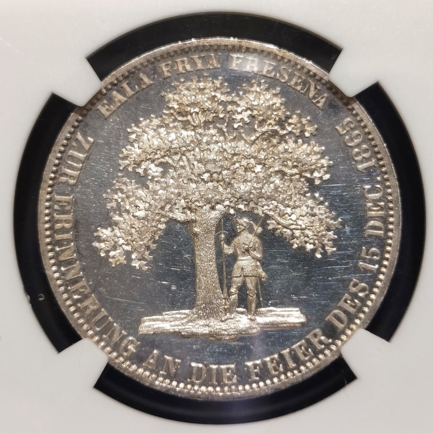 博洋堂“大航海之辉”世界钱币精品专场暨第012期（全场包邮） NGC MS61PL 德国汉诺威1865年名誉品橡树泰勒，镜面状态佳