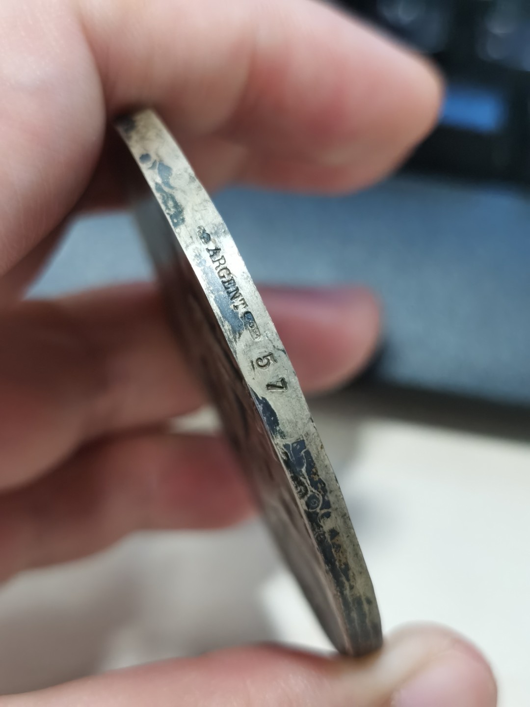 博洋堂“大航海之辉”世界钱币精品专场暨第012期（全场包邮） 法国 SAMF协会章35号作品“生活的乐趣“ 银章铸量仅70枚 此枚编号为57  品相上佳