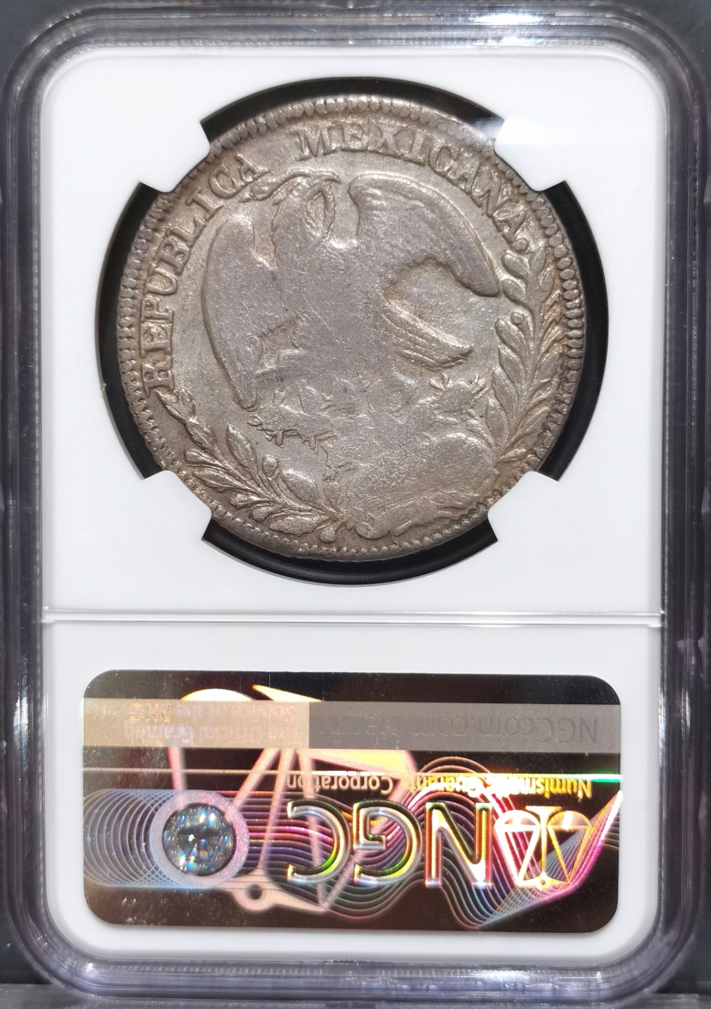 博洋堂“大航海之辉”世界钱币精品专场暨第012期（全场包邮） NGC MS61 墨西哥1845年DO RM版花边鹰洋，五级鹰洋，NGC有分仅三枚