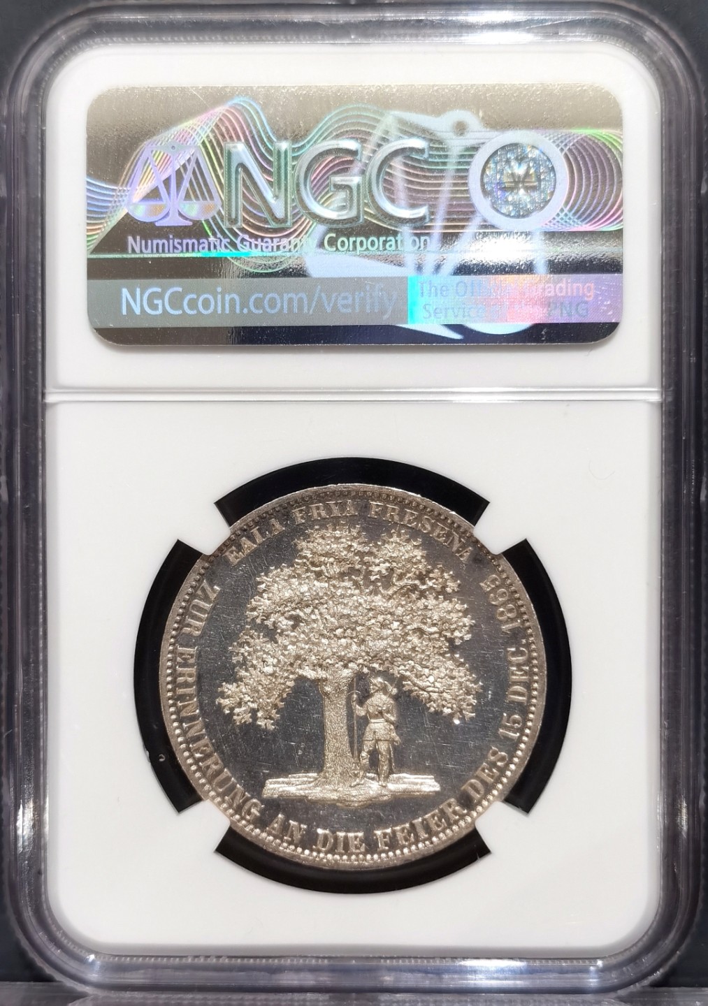 博洋堂“大航海之辉”世界钱币精品专场暨第012期（全场包邮） NGC MS61PL 德国汉诺威1865年名誉品橡树泰勒，镜面状态佳