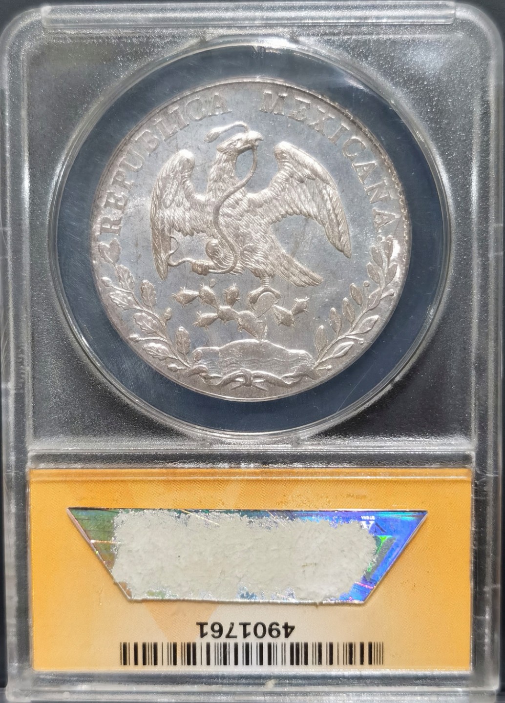 博洋堂“大航海之辉”世界钱币精品专场暨第012期（全场包邮） ANACS MS64 墨西哥1886年MO MH版花边鹰洋，少见评级盒