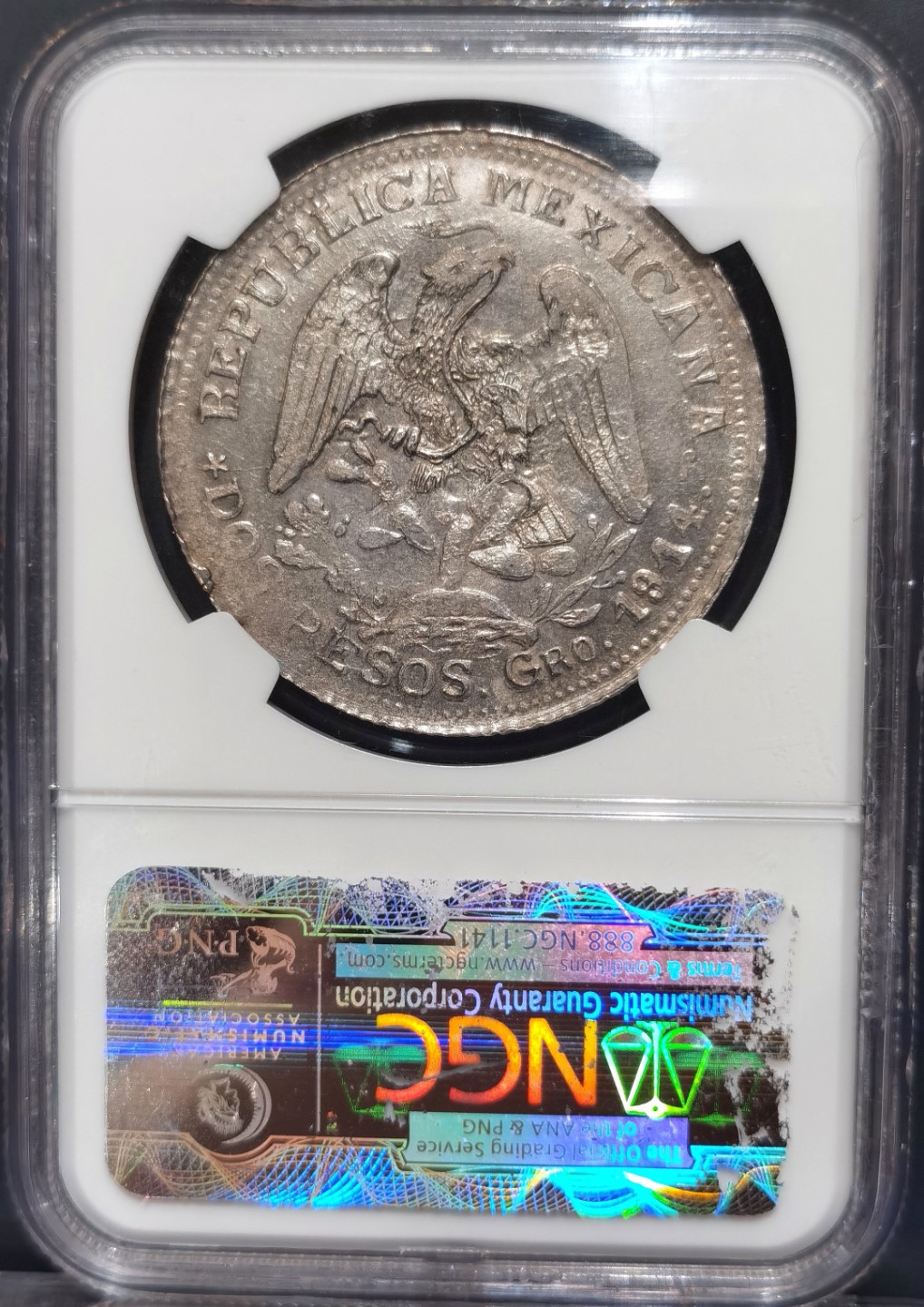 博洋堂“大航海之辉”世界钱币精品专场暨第012期（全场包邮） NGC MS63 墨西哥1914年革命时期太阳公公2比索金银币，大热品种