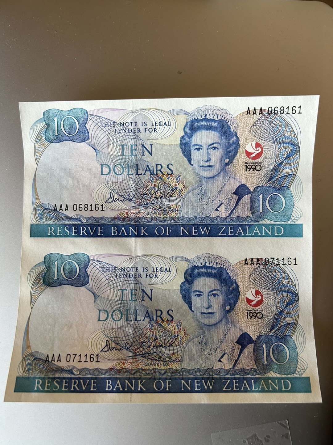收藏联盟Quantum Auction 第226期拍卖 新西兰1990年10元纪念钞两连体 品相全新UNC AAA冠 
