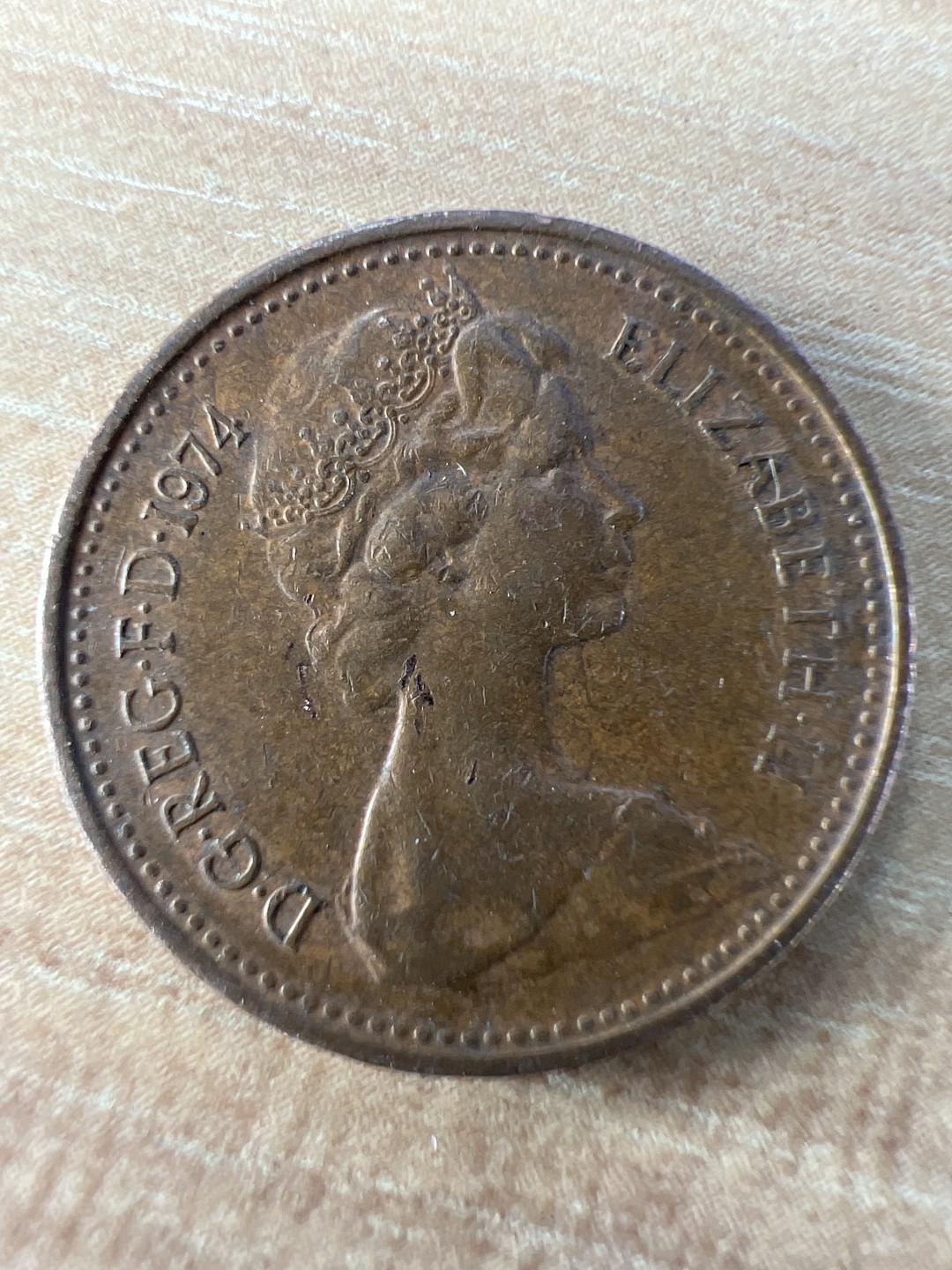 泡泡堂第222期  世界硬币 （无押金，无佣金，捡漏，全场20包邮，偏远地区除外） 英国一便士1974年